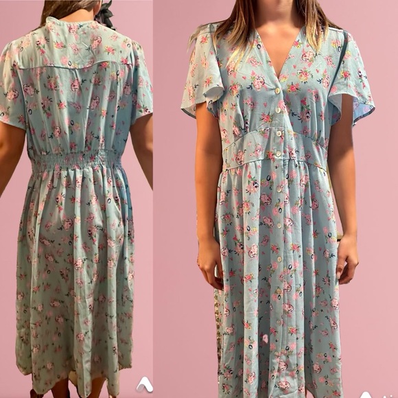 Woman’s Floral Button Up Dress - Picture 2 of 5